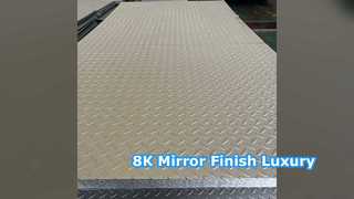 8K spiegelroestvrij stalen plaat voor luxe decor
